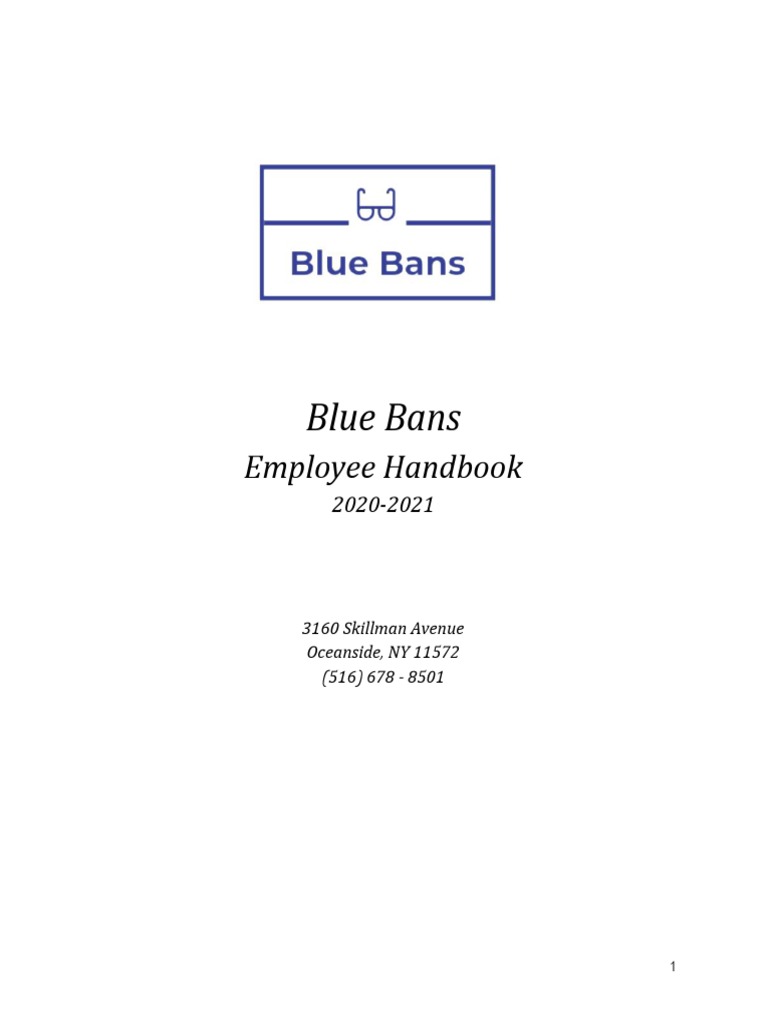 Employee Handbook PDF Disability Insurance Employment
