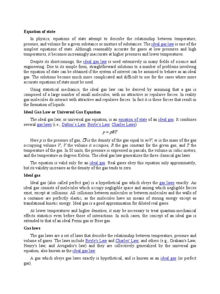 Ideal Gas Law Explained | PDF | Gases | Temperature