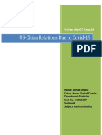 US-China Relations Due To Covid-19