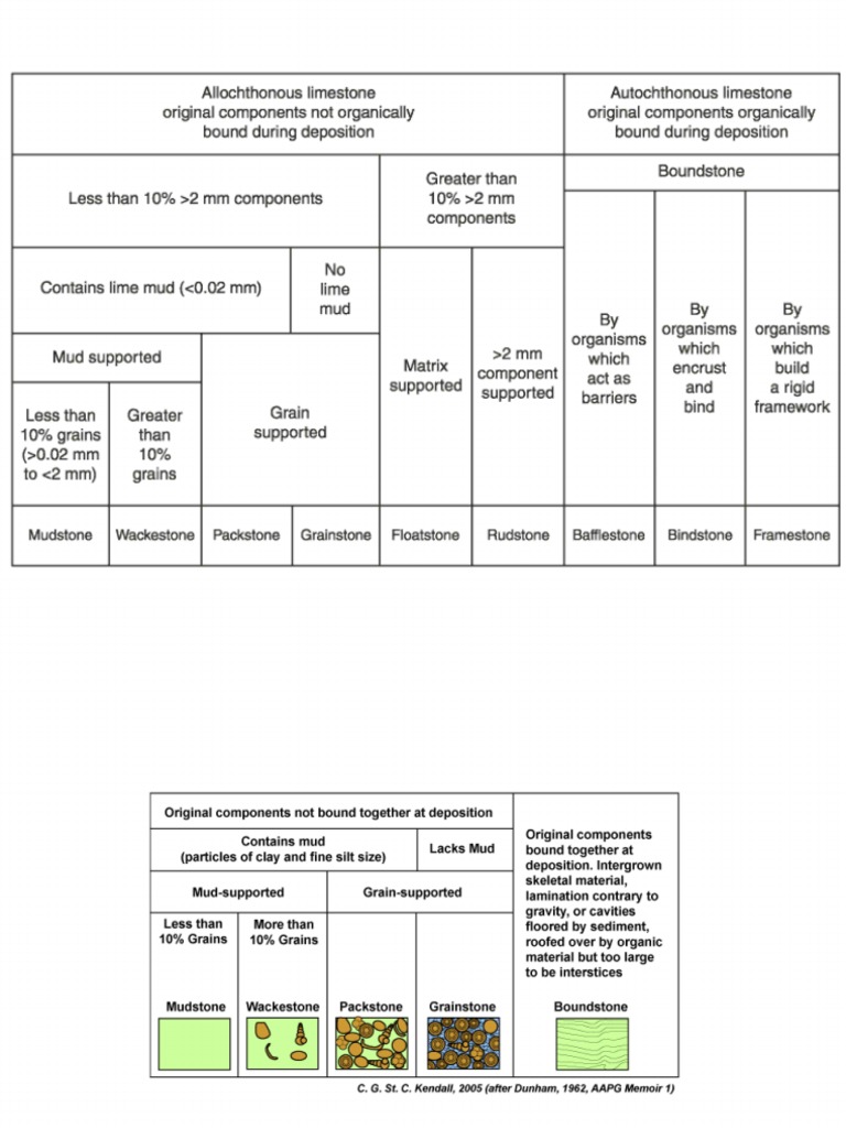 Limestone Classification Overview | PDF | Limestone | Petrology