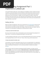 Programming Assignment Part 1: Implement A Linked List: Getting Set Up