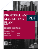 Proposal and Marketing Plan: Subtitle Text Here