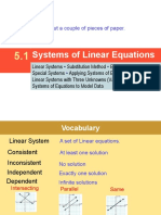 Systems of Linear Equations: Take Out A Couple of Pieces of Paper