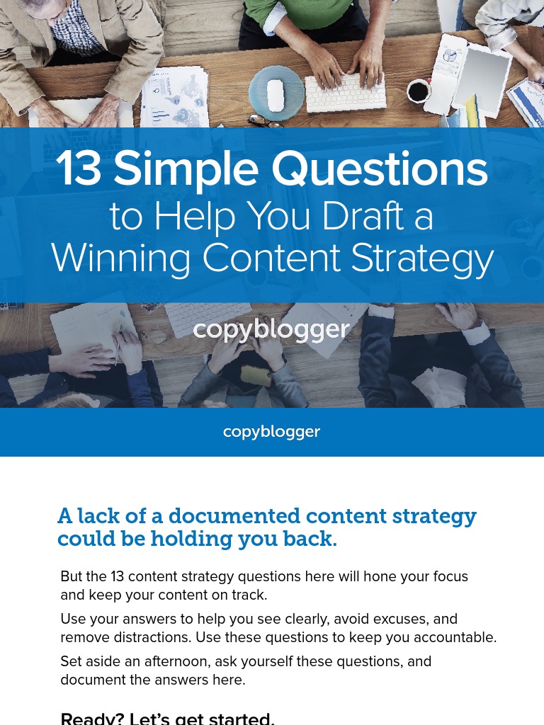 13 Content Strategy Questions 150518160753 Lva1 App6892 PDF PDF