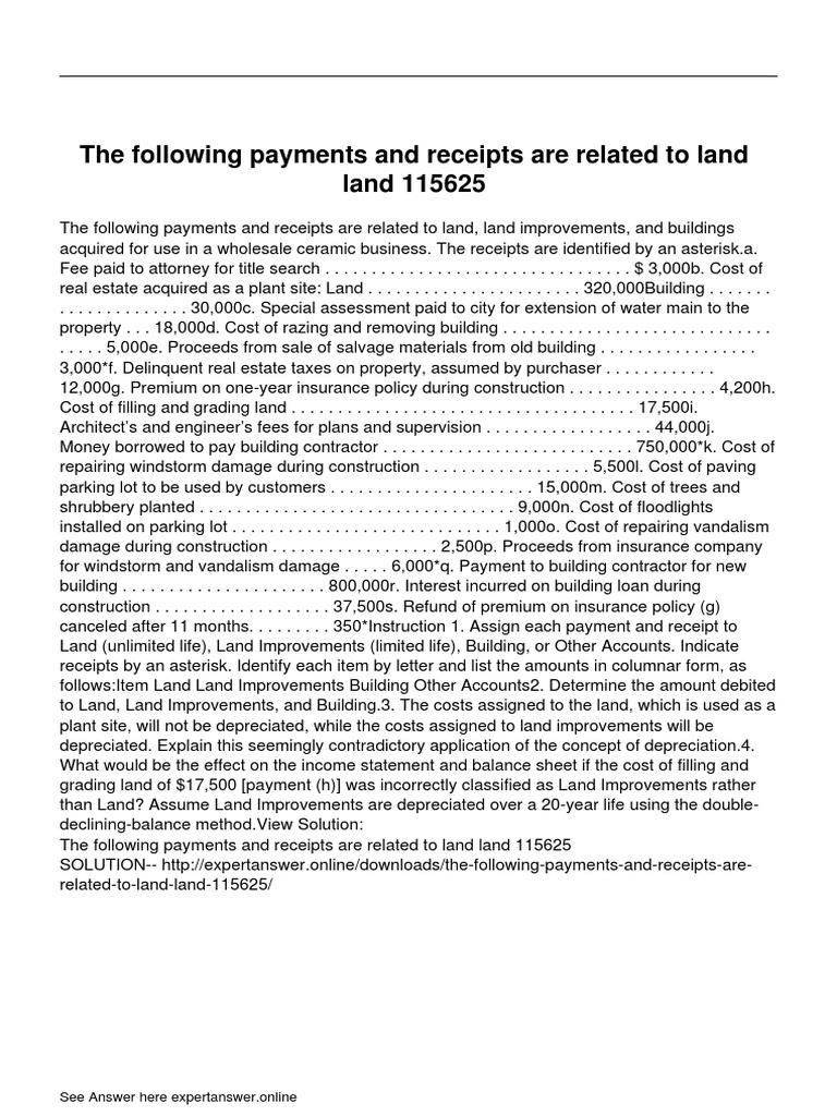 Land Acquisition Cost Analysis | PDF | Depreciation | Receipt