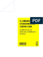 El embargo estadounidense contra cuba