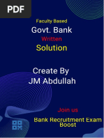 Faculty Based Bank Written PDF