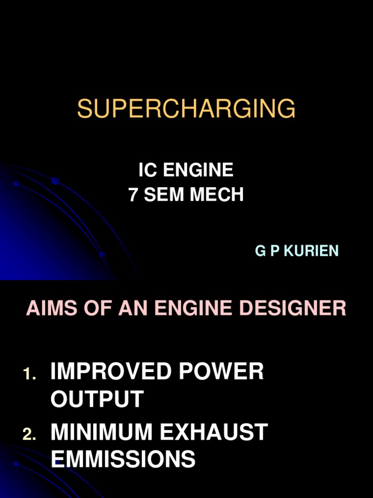 4 Supercharging Pdf Internal Combustion Engine Turbocharger