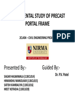 Experimental Study of Precast Portal Frame: 2Cl404 - Civil Engineering Project
