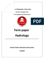 Term Paper Hydrology: The Hashemite University