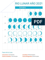 Calendario Lunar Octubre 2021 PDF