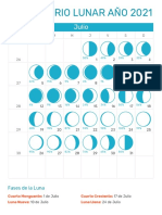 Calendario Lunar Julio 2021 PDF