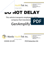 Do Not Delay: This Vehicle Transports Employee(s) of The Company That Manufactures