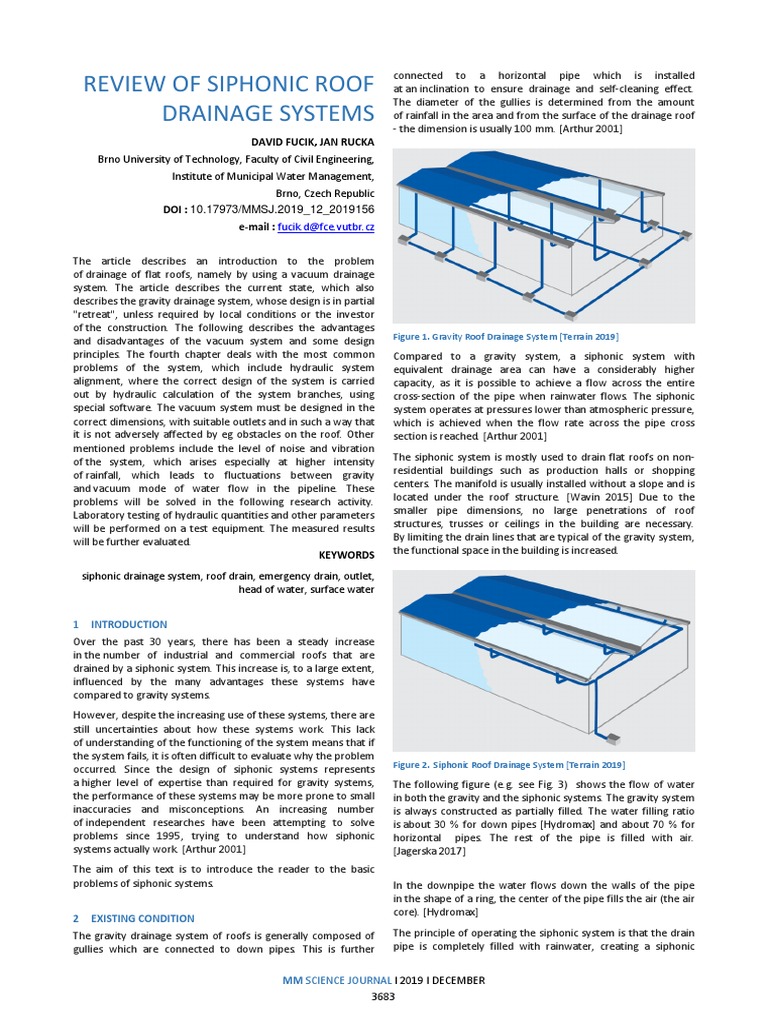 Siphonic Roof Drainage Systems Review | PDF | Storm Drain | Sanitary Sewer