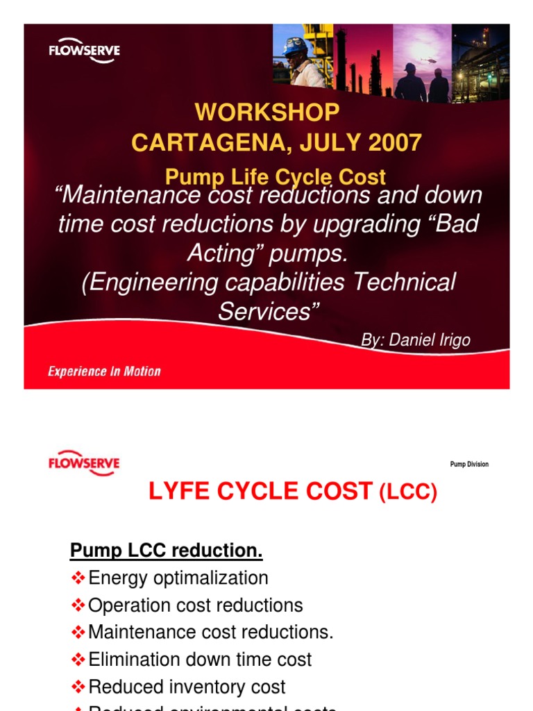 Pump Life Cycle Cost 3 Maintenance Cost Reduction PDF Pump Risk