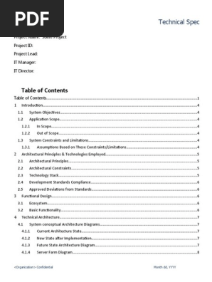 Application/Database Technical Design Document Template