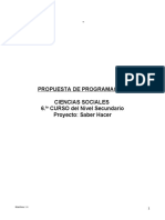 PROPUESTA DE PROGRAMACION CSoc 6 SH