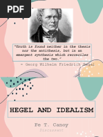 Hegel and Idealism