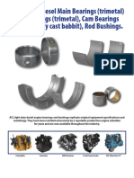 Light Duty Diesel Main Bearings (Trimetal) Rod Bearings (Trimetal), Cam Bearings (Centrifugally Cast Babbit), Rod Bushings