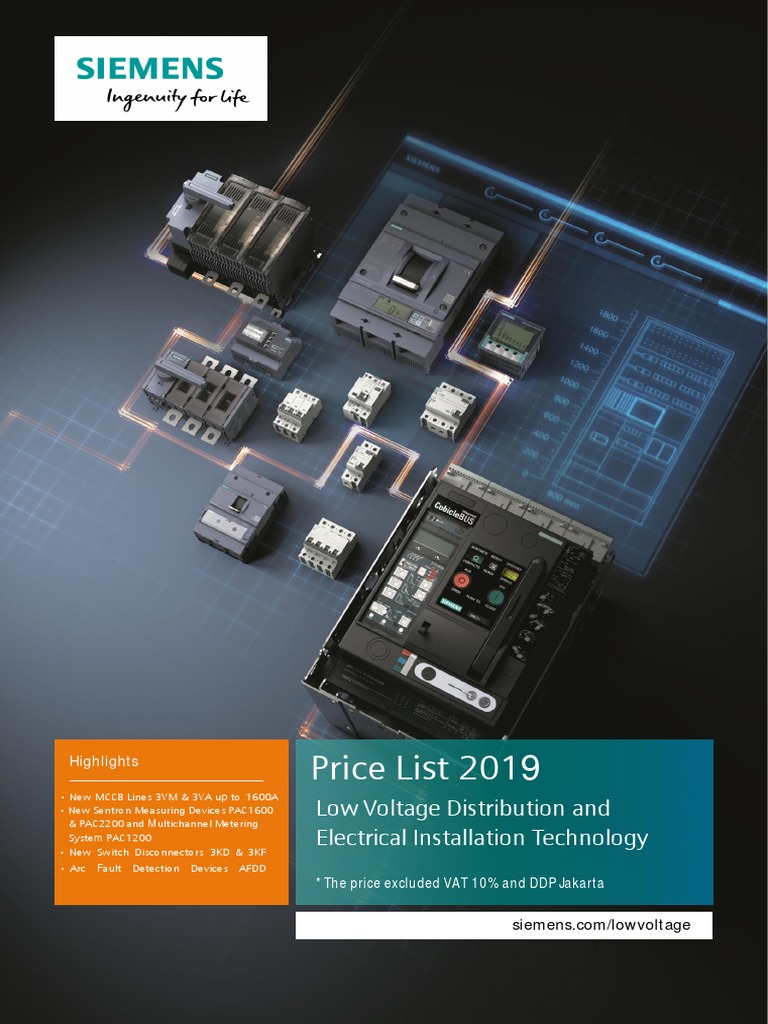 Siemens Low Voltage Price List 2019 | PDF | Electricity | Electrical ...