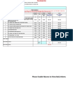 Validate and Print Percentage BoQ for Road Signage Work