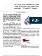 Dual Polarized Open Boundary Quadridge Horn Antenna for 80 MHz to 1 GHz Measurements