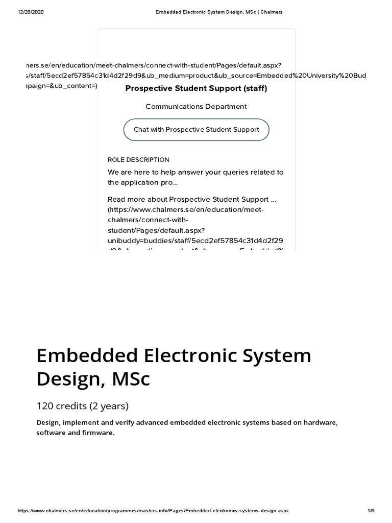 MSc in Embedded Electronic Systems | PDF | Embedded System | Photonics