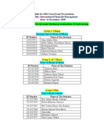 All Students Must Be Present During Presentation of Each Group