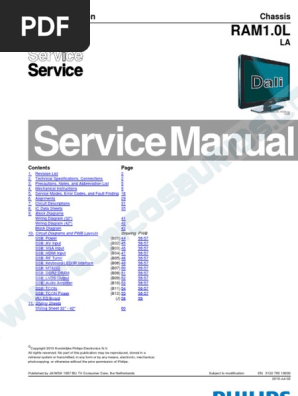 9619 Philips 32PFL3605-742PFL3605-77 Chassis RAM1.0L-LA | PDF.