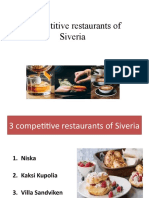 Competitive Restaurants of Siveria