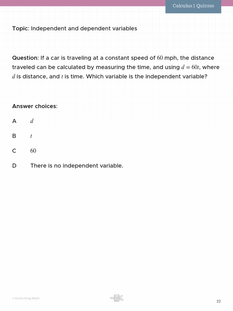 Independent vs Dependent Variables | PDF