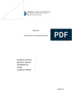 BBEK4203: Matriculation No: Identity Card No.: Telephone No.: E-Mail: Learning Centre