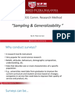 RM (WK 6) - Sampling and Generalizability - 2019