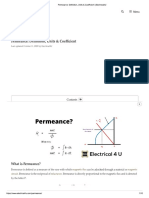 Permeance - Definition, Units & Coefficient - Electrical4U