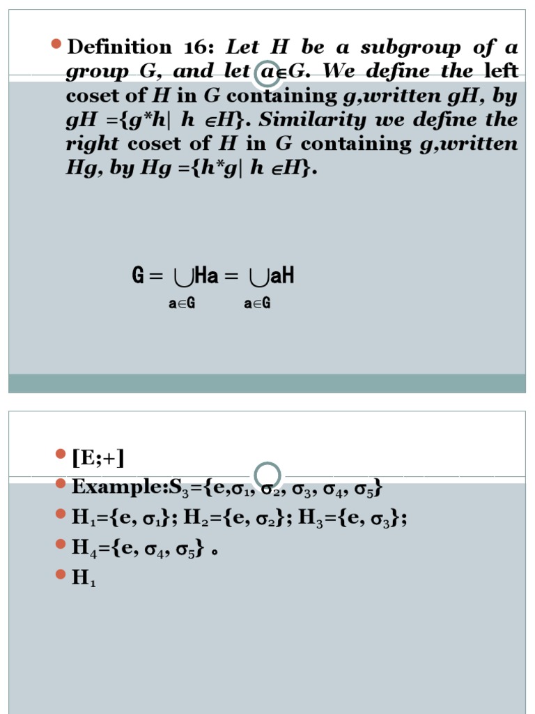 Cosets and Normal Subgroups Explained | PDF | Group (Mathematics ...