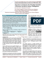 Development of An Equation To Estimate The Monthly Rainfall A Case Study For Catarman, Northern Samar, Philippines