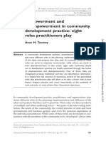 Empowerment and Disempowerment in Community Development Practice: Eight Roles Practitioners Play