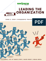 Leading The Organization Training Outline