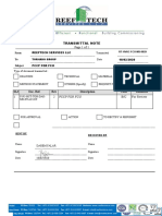 Transmittal Note Page 1 of 1: From To Subject