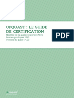 OpQuast: Le Guide de Certification 2020