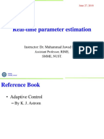 Real-Time Parameter Estimation: Instructor: Dr. Muhammad Jawad Khan