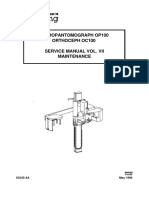 Orthopantomograph Op100 Orthoceph Oc100 Service Manual Vol. Vii Maintenance