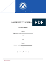 The Association of Arbitrators Mediation Agreement