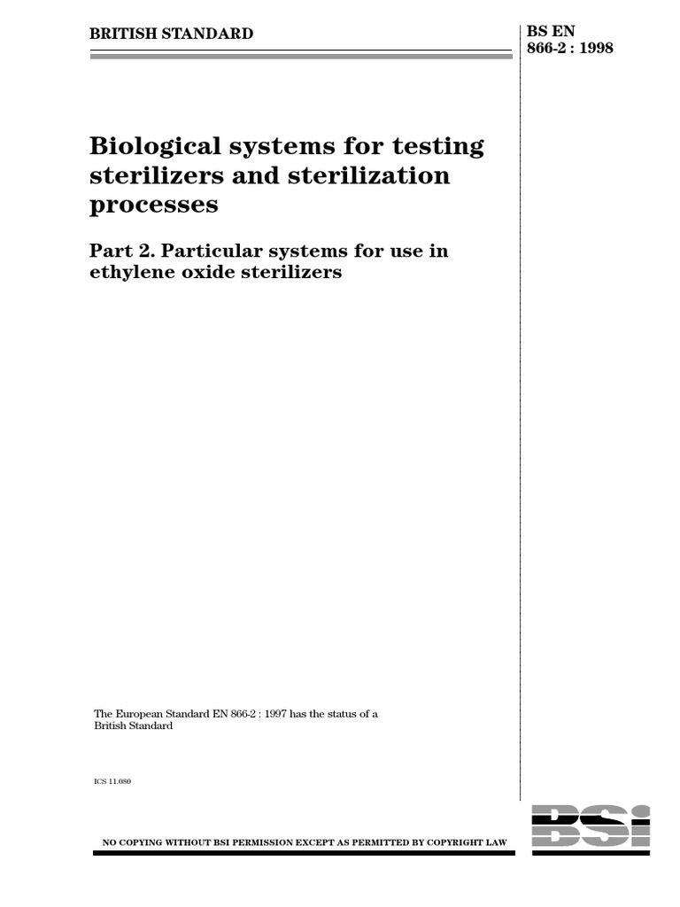 Biological Systems For Testing Sterilizers and Sterilization Processes PDF Sterilization