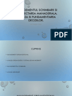 Suport Curs - Managementul Schimbarii Si Reproiectarea Manageriala - Analiza Si Fundamentarea Deciziilor PDF