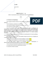 Projet Ordonnance PSC Fonctionnaires 2021