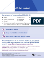 Coronavirus (COVID-19) Testing Feeling Unwell Poster