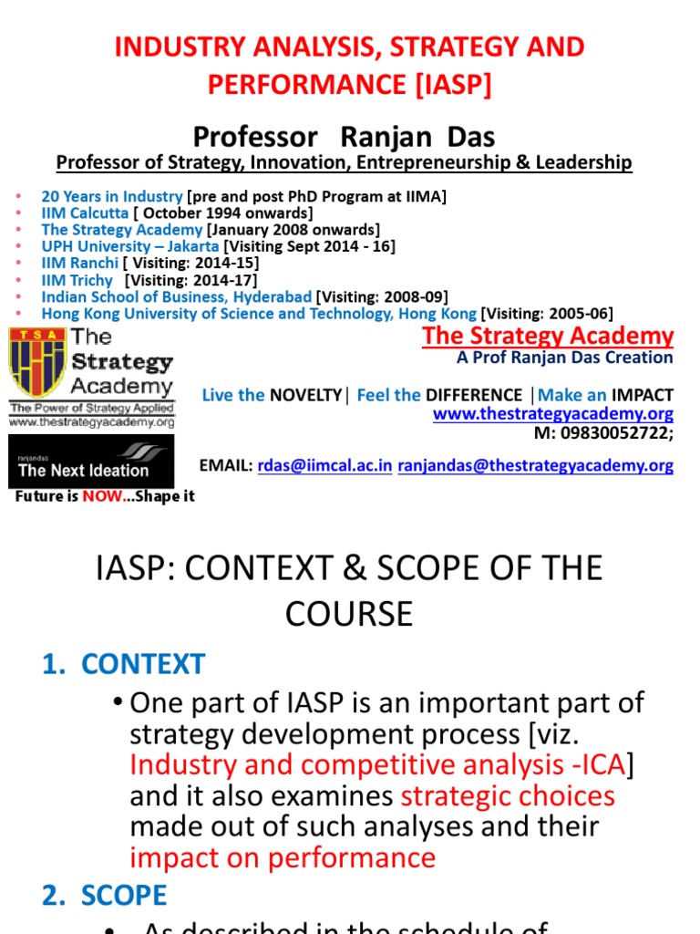 IASP Course Overview and Objectives | PDF | Strategic Management ...