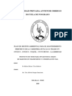 PLAN DE GESTIÓN AMBIENTAL PARA EL MANTENIMIENTO PERIÓDICO DE LA CARRETERA RUTA LI-114-MILTON VILCA MALAVER