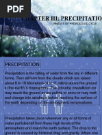 Chapter Iii: Precipitation: Phases of Hydrologic Cycle